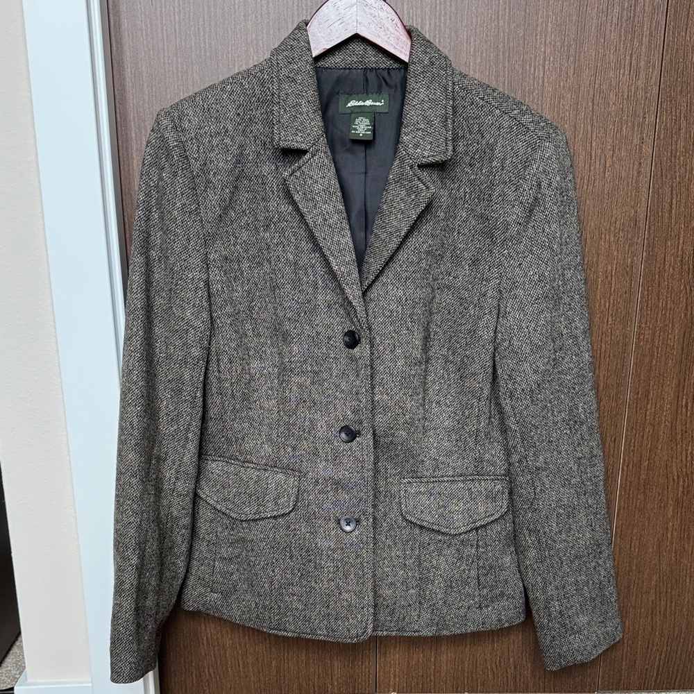 Eddie Bauer Brown Tweed Blazer - Picture 1 of 7